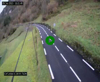 <h2>Webcam dans les Pyrénées Atlantique au niveau du col d'Urdos et du fort du Pourtalet sur la N134, en direction du Col et du tunnel du Somport, à 765 mètres d'altitude</h2>