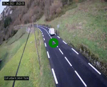 <h2>Webcam dans les Pyrénées Atlantique au niveau du col d'Urdos et du fort du Pourtalet sur la N134, en direction du Col et du tunnel du Somport, à 765 mètres d'altitude</h2>