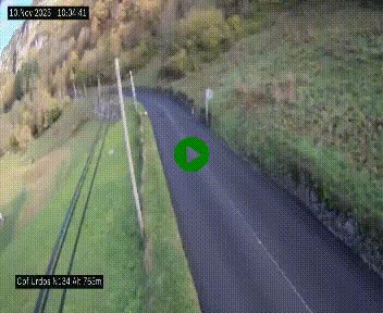<h2>Webcam dans les Pyrénées Atlantique au niveau du col d'Urdos et du fort du Pourtalet sur la N134, en direction du Col et du tunnel du Somport, à 765 mètres d'altitude</h2>