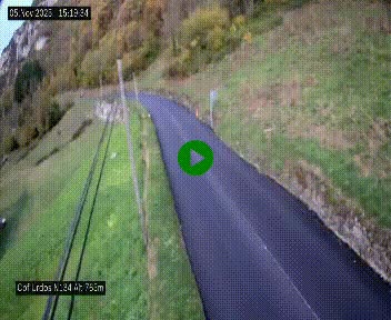 <h2>Webcam dans les Pyrénées Atlantique au niveau du col d'Urdos et du fort du Pourtalet sur la N134, en direction du Col et du tunnel du Somport, à 765 mètres d'altitude</h2>