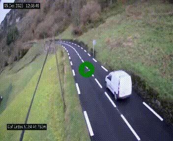 <h2>Webcam dans les Pyrénées Atlantique au niveau du col d'Urdos et du fort du Pourtalet sur la N134, en direction du Col et du tunnel du Somport, à 765 mètres d'altitude</h2>