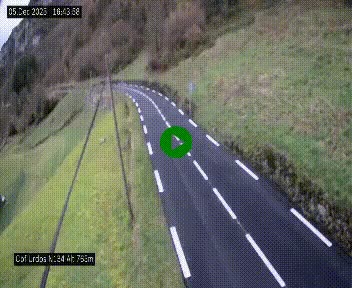 <h2>Webcam dans les Pyrénées Atlantique au niveau du col d'Urdos et du fort du Pourtalet sur la N134, en direction du Col et du tunnel du Somport, à 765 mètres d'altitude</h2>