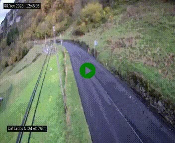 <h2>Webcam dans les Pyrénées Atlantique au niveau du col d'Urdos et du fort du Pourtalet sur la N134, en direction du Col et du tunnel du Somport, à 765 mètres d'altitude</h2>