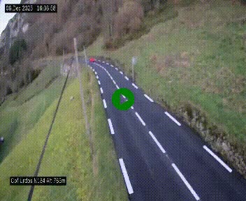 <h2>Webcam dans les Pyrénées Atlantique au niveau du col d'Urdos et du fort du Pourtalet sur la N134, en direction du Col et du tunnel du Somport, à 765 mètres d'altitude</h2>