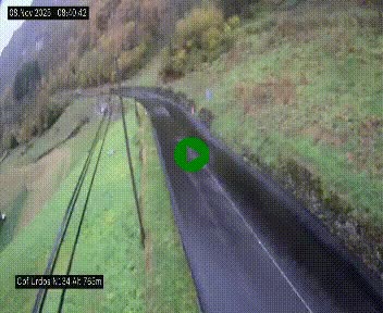 <h2>Webcam dans les Pyrénées Atlantique au niveau du col d'Urdos et du fort du Pourtalet sur la N134, en direction du Col et du tunnel du Somport, à 765 mètres d'altitude</h2>