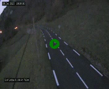 <h2>Webcam dans les Pyrénées Atlantique au niveau du col d'Urdos et du fort du Pourtalet sur la N134, en direction du Col et du tunnel du Somport, à 765 mètres d'altitude</h2>
