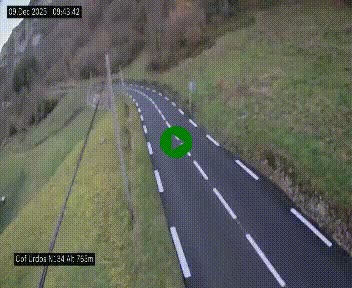 <h2>Webcam dans les Pyrénées Atlantique au niveau du col d'Urdos et du fort du Pourtalet sur la N134, en direction du Col et du tunnel du Somport, à 765 mètres d'altitude</h2>