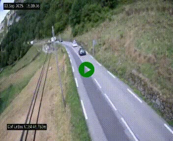 <h2>Webcam dans les Pyrénées Atlantique au niveau du col d'Urdos et du fort du Pourtalet sur la N134, en direction du Col et du tunnel du Somport, à 765 mètres d'altitude</h2>