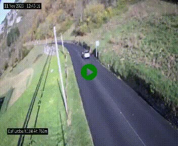 <h2>Webcam dans les Pyrénées Atlantique au niveau du col d'Urdos et du fort du Pourtalet sur la N134, en direction du Col et du tunnel du Somport, à 765 mètres d'altitude</h2>