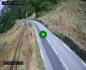 <h2>Webcam dans les Pyrénées Atlantique au niveau du col d'Urdos et du fort du Pourtalet sur la N134, en direction du Col et du tunnel du Somport, à 765 mètres d'altitude</h2>