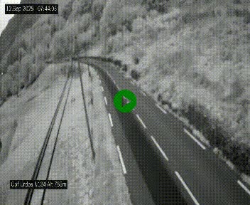 <h2>Webcam dans les Pyrénées Atlantique au niveau du col d'Urdos et du fort du Pourtalet sur la N134, en direction du Col et du tunnel du Somport, à 765 mètres d'altitude</h2>