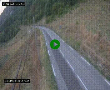<h2>Webcam dans les Pyrénées Atlantique au niveau du col d'Urdos et du fort du Pourtalet sur la N134, en direction du Col et du tunnel du Somport, à 765 mètres d'altitude</h2>