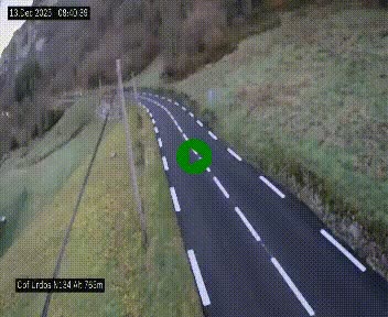 <h2>Webcam dans les Pyrénées Atlantique au niveau du col d'Urdos et du fort du Pourtalet sur la N134, en direction du Col et du tunnel du Somport, à 765 mètres d'altitude</h2>