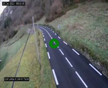 <h2>Webcam dans les Pyrénées Atlantique au niveau du col d'Urdos et du fort du Pourtalet sur la N134, en direction du Col et du tunnel du Somport, à 765 mètres d'altitude</h2>
