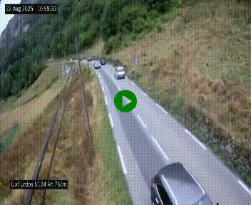 <h2>Webcam dans les Pyrénées Atlantique au niveau du col d'Urdos et du fort du Pourtalet sur la N134, en direction du Col et du tunnel du Somport, à 765 mètres d'altitude</h2>