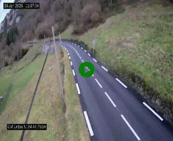 <h2>Webcam dans les Pyrénées Atlantique au niveau du col d'Urdos et du fort du Pourtalet sur la N134, en direction du Col et du tunnel du Somport, à 765 mètres d'altitude</h2>