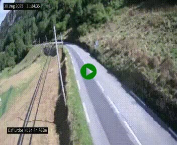 <h2>Webcam dans les Pyrénées Atlantique au niveau du col d'Urdos et du fort du Pourtalet sur la N134, en direction du Col et du tunnel du Somport, à 765 mètres d'altitude</h2>