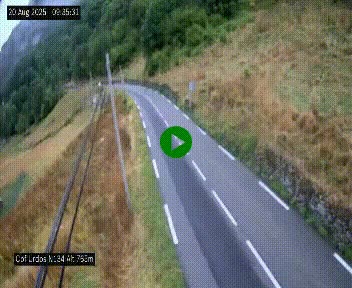 <h2>Webcam dans les Pyrénées Atlantique au niveau du col d'Urdos et du fort du Pourtalet sur la N134, en direction du Col et du tunnel du Somport, à 765 mètres d'altitude</h2>