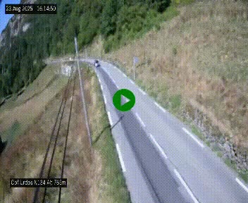 <h2>Webcam dans les Pyrénées Atlantique au niveau du col d'Urdos et du fort du Pourtalet sur la N134, en direction du Col et du tunnel du Somport, à 765 mètres d'altitude</h2>
