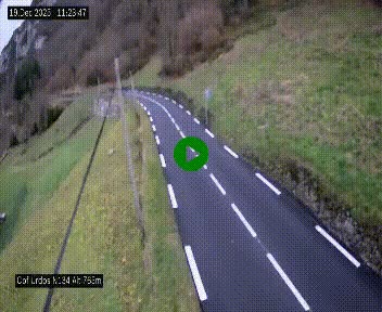 <h2>Webcam dans les Pyrénées Atlantique au niveau du col d'Urdos et du fort du Pourtalet sur la N134, en direction du Col et du tunnel du Somport, à 765 mètres d'altitude</h2>