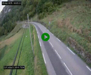 <h2>Webcam dans les Pyrénées Atlantique au niveau du col d'Urdos et du fort du Pourtalet sur la N134, en direction du Col et du tunnel du Somport, à 765 mètres d'altitude</h2>