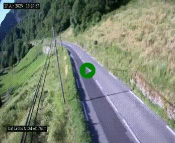 Webcam dans les Pyrénées Atlantique au niveau du col d'Urdos et du fort du Pourtalet sur la N134, en direction du Col et du tunnel du Somport, à 765 mètres d'altitude
