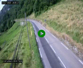 Webcam dans les Pyrénées Atlantique au niveau du col d'Urdos et du fort du Pourtalet sur la N134, en direction du Col et du tunnel du Somport, à 765 mètres d'altitude