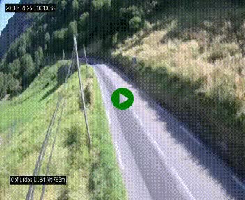 Webcam dans les Pyrénées Atlantique au niveau du col d'Urdos et du fort du Pourtalet sur la N134, en direction du Col et du tunnel du Somport, à 765 mètres d'altitude