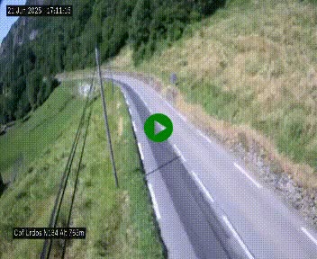 Webcam dans les Pyrénées Atlantique au niveau du col d'Urdos et du fort du Pourtalet sur la N134, en direction du Col et du tunnel du Somport, à 765 mètres d'altitude