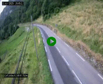 Webcam dans les Pyrénées Atlantique au niveau du col d'Urdos et du fort du Pourtalet sur la N134, en direction du Col et du tunnel du Somport, à 765 mètres d'altitude