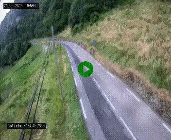 Webcam dans les Pyrénées Atlantique au niveau du col d'Urdos et du fort du Pourtalet sur la N134, en direction du Col et du tunnel du Somport, à 765 mètres d'altitude