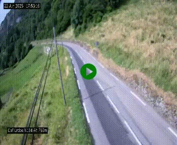 Webcam dans les Pyrénées Atlantique au niveau du col d'Urdos et du fort du Pourtalet sur la N134, en direction du Col et du tunnel du Somport, à 765 mètres d'altitude