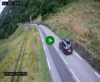 Webcam dans les Pyrénées Atlantique au niveau du col d'Urdos et du fort du Pourtalet sur la N134, en direction du Col et du tunnel du Somport, à 765 mètres d'altitude