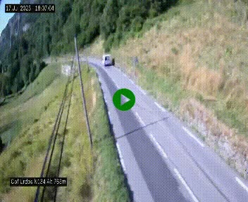 Webcam dans les Pyrénées Atlantique au niveau du col d'Urdos et du fort du Pourtalet sur la N134, en direction du Col et du tunnel du Somport, à 765 mètres d'altitude