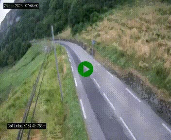 Webcam dans les Pyrénées Atlantique au niveau du col d'Urdos et du fort du Pourtalet sur la N134, en direction du Col et du tunnel du Somport, à 765 mètres d'altitude