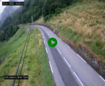 Webcam dans les Pyrénées Atlantique au niveau du col d'Urdos et du fort du Pourtalet sur la N134, en direction du Col et du tunnel du Somport, à 765 mètres d'altitude