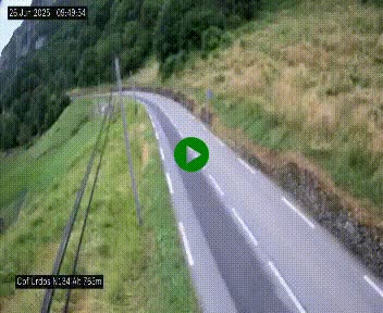 Webcam dans les Pyrénées Atlantique au niveau du col d'Urdos et du fort du Pourtalet sur la N134, en direction du Col et du tunnel du Somport, à 765 mètres d'altitude