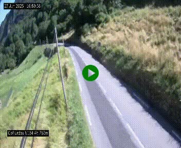 Webcam dans les Pyrénées Atlantique au niveau du col d'Urdos et du fort du Pourtalet sur la N134, en direction du Col et du tunnel du Somport, à 765 mètres d'altitude