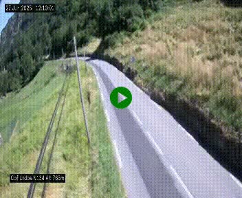 Webcam dans les Pyrénées Atlantique au niveau du col d'Urdos et du fort du Pourtalet sur la N134, en direction du Col et du tunnel du Somport, à 765 mètres d'altitude