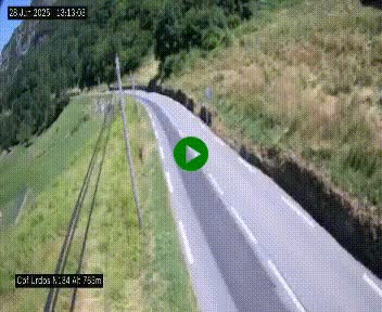 Webcam dans les Pyrénées Atlantique au niveau du col d'Urdos et du fort du Pourtalet sur la N134, en direction du Col et du tunnel du Somport, à 765 mètres d'altitude