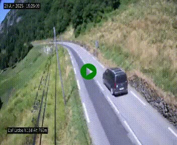 Webcam dans les Pyrénées Atlantique au niveau du col d'Urdos et du fort du Pourtalet sur la N134, en direction du Col et du tunnel du Somport, à 765 mètres d'altitude