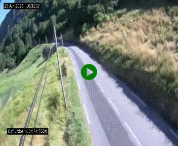 Webcam dans les Pyrénées Atlantique au niveau du col d'Urdos et du fort du Pourtalet sur la N134, en direction du Col et du tunnel du Somport, à 765 mètres d'altitude