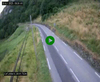 Webcam dans les Pyrénées Atlantique au niveau du col d'Urdos et du fort du Pourtalet sur la N134, en direction du Col et du tunnel du Somport, à 765 mètres d'altitude