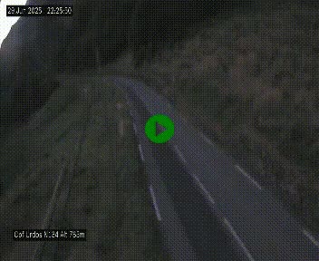 Webcam dans les Pyrénées Atlantique au niveau du col d'Urdos et du fort du Pourtalet sur la N134, en direction du Col et du tunnel du Somport, à 765 mètres d'altitude