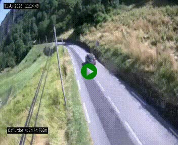 Webcam dans les Pyrénées Atlantique au niveau du col d'Urdos et du fort du Pourtalet sur la N134, en direction du Col et du tunnel du Somport, à 765 mètres d'altitude