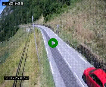 Webcam dans les Pyrénées Atlantique au niveau du col d'Urdos et du fort du Pourtalet sur la N134, en direction du Col et du tunnel du Somport, à 765 mètres d'altitude