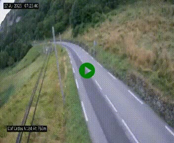 Webcam dans les Pyrénées Atlantique au niveau du col d'Urdos et du fort du Pourtalet sur la N134, en direction du Col et du tunnel du Somport, à 765 mètres d'altitude