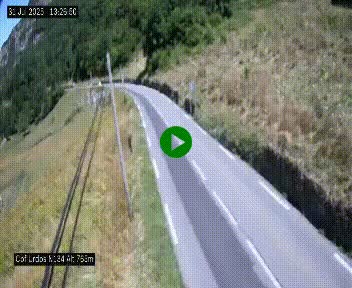 Webcam dans les Pyrénées Atlantique au niveau du col d'Urdos et du fort du Pourtalet sur la N134, en direction du Col et du tunnel du Somport, à 765 mètres d'altitude