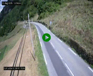 Webcam dans les Pyrénées Atlantique au niveau du col d'Urdos et du fort du Pourtalet sur la N134, en direction du Col et du tunnel du Somport, à 765 mètres d'altitude