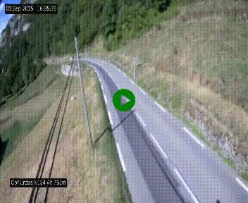 Webcam dans les Pyrénées Atlantique au niveau du col d'Urdos et du fort du Pourtalet sur la N134, en direction du Col et du tunnel du Somport, à 765 mètres d'altitude